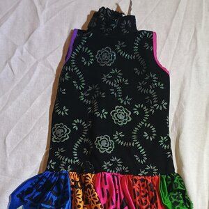 Monster High/Dress/Girls/Size M/Black/Floral Sparkle Colorful Skirt Costume Play
